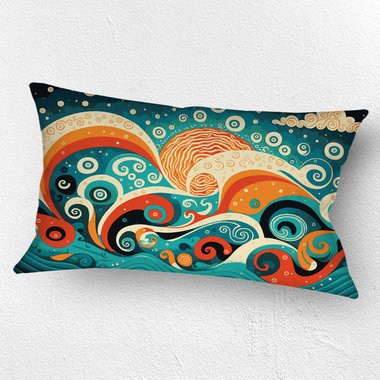 Nautical Folk Art Lumbar Pillow