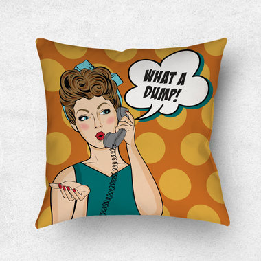 Whimsical Pop Art Pillow, Funny Gag Decor